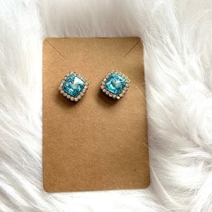ERICKSON BEAMON•rocks crystal topaz post earrings EUC